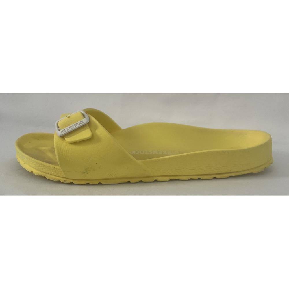 Birkenstock EVA Neon Yellow Single Strap Slide Sandals Womens 40 - Picture 6 of 16